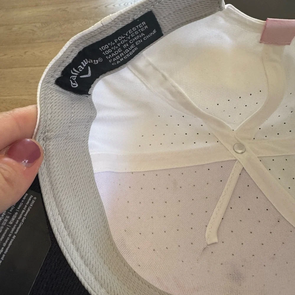 Callaway White and Pink Women's Hat